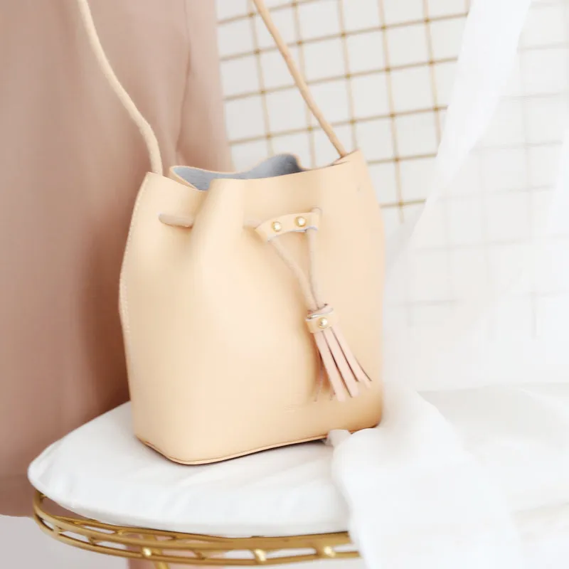Stylish WOMENs Bucket Bag Purse LEATHER SHOULDER BAGs FOR WOMEN