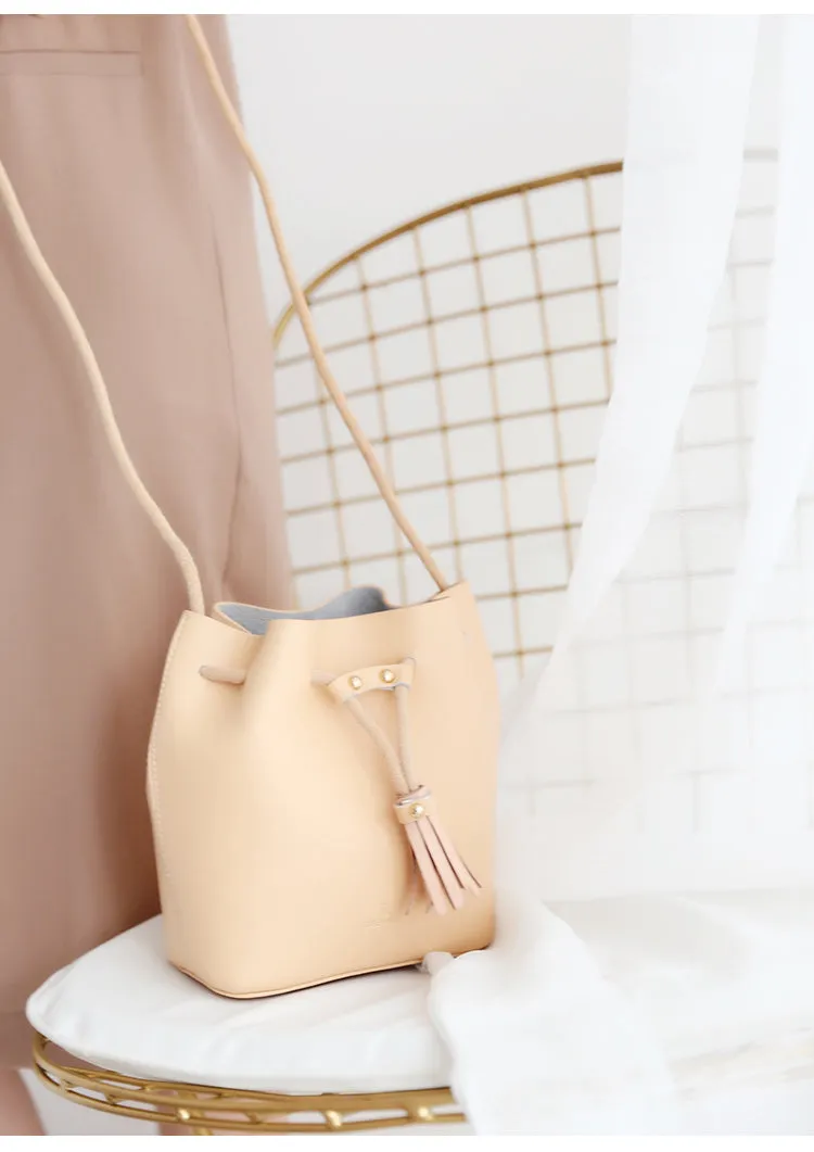 Stylish WOMENs Bucket Bag Purse LEATHER SHOULDER BAGs FOR WOMEN