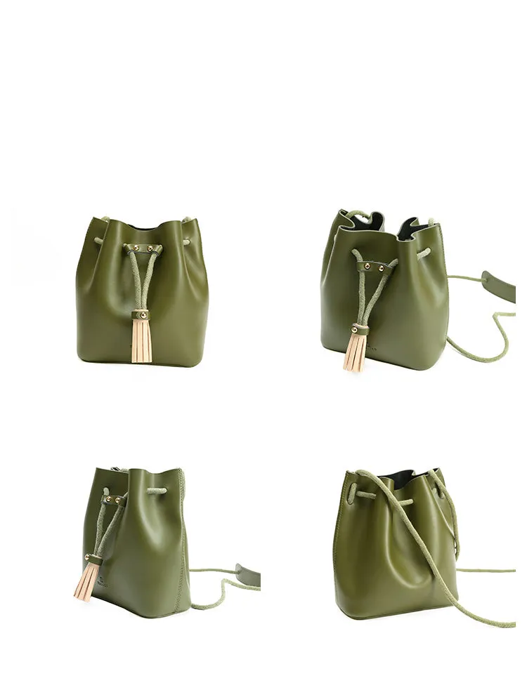 Stylish WOMENs Bucket Bag Purse LEATHER SHOULDER BAGs FOR WOMEN
