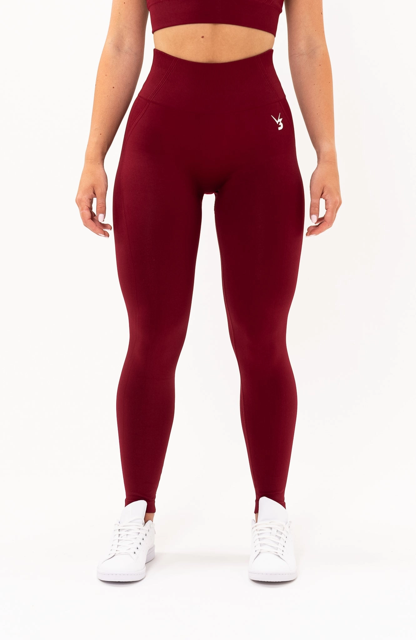 Tempo Seamless Scrunch Leggings - Burgundy Red