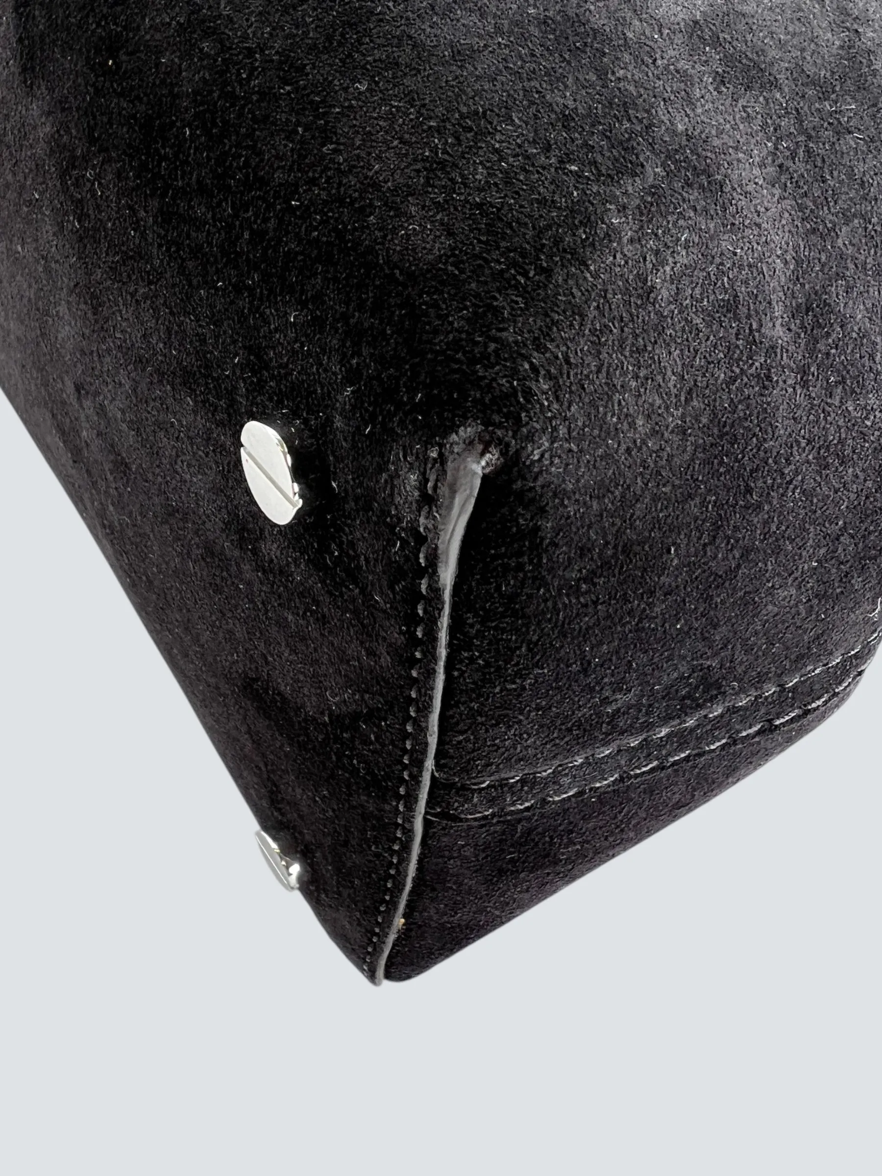 Toteme Espresso Brown Suede Leather TLock Shoulder Bag