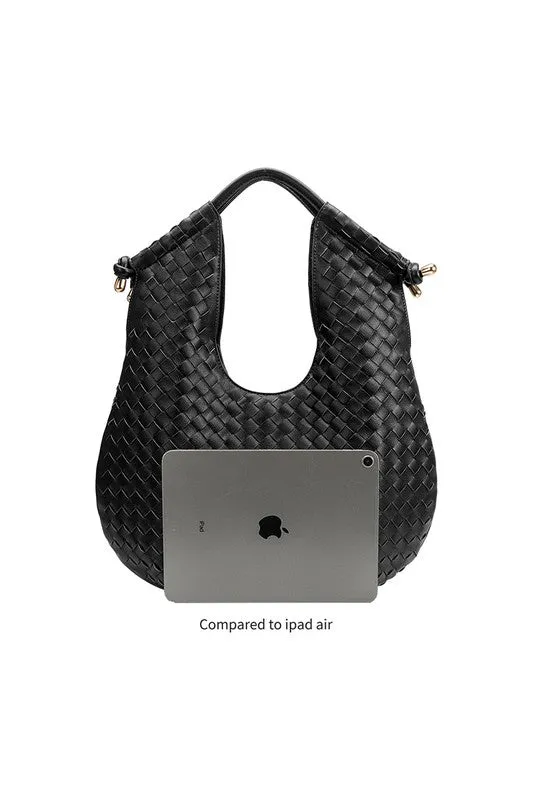 Tracy Ivory Woven Recycled Vegan Leather Bag
