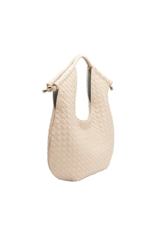 Tracy Ivory Woven Recycled Vegan Leather Bag