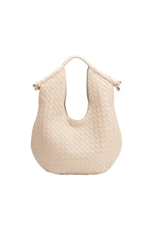 Tracy Ivory Woven Recycled Vegan Leather Bag