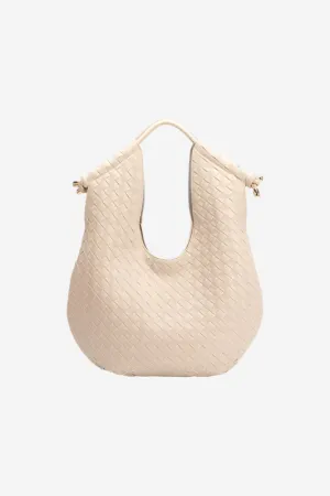 Tracy Ivory Woven Recycled Vegan Leather Bag