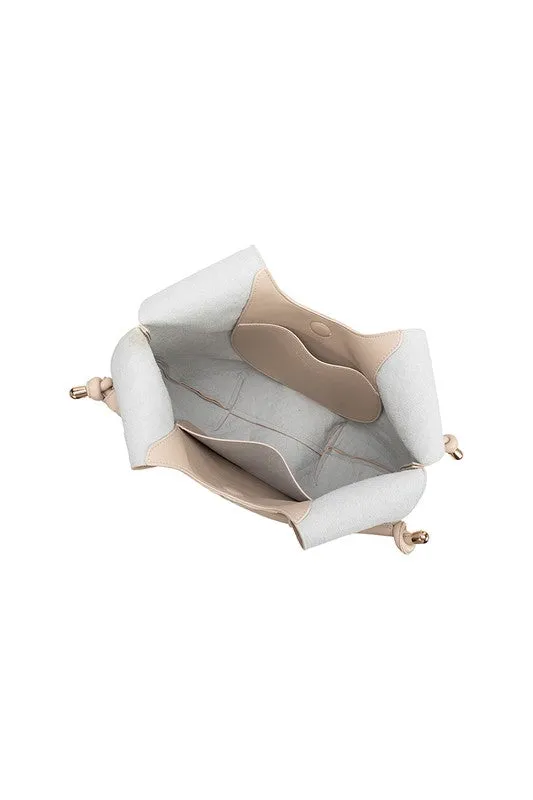 Tracy Ivory Woven Recycled Vegan Leather Bag
