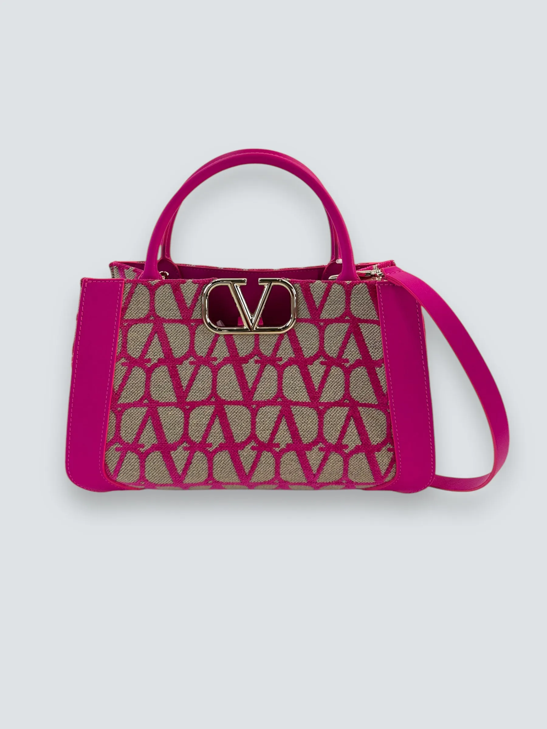Valentino Garavani VLogo Small Tote Pink Bag