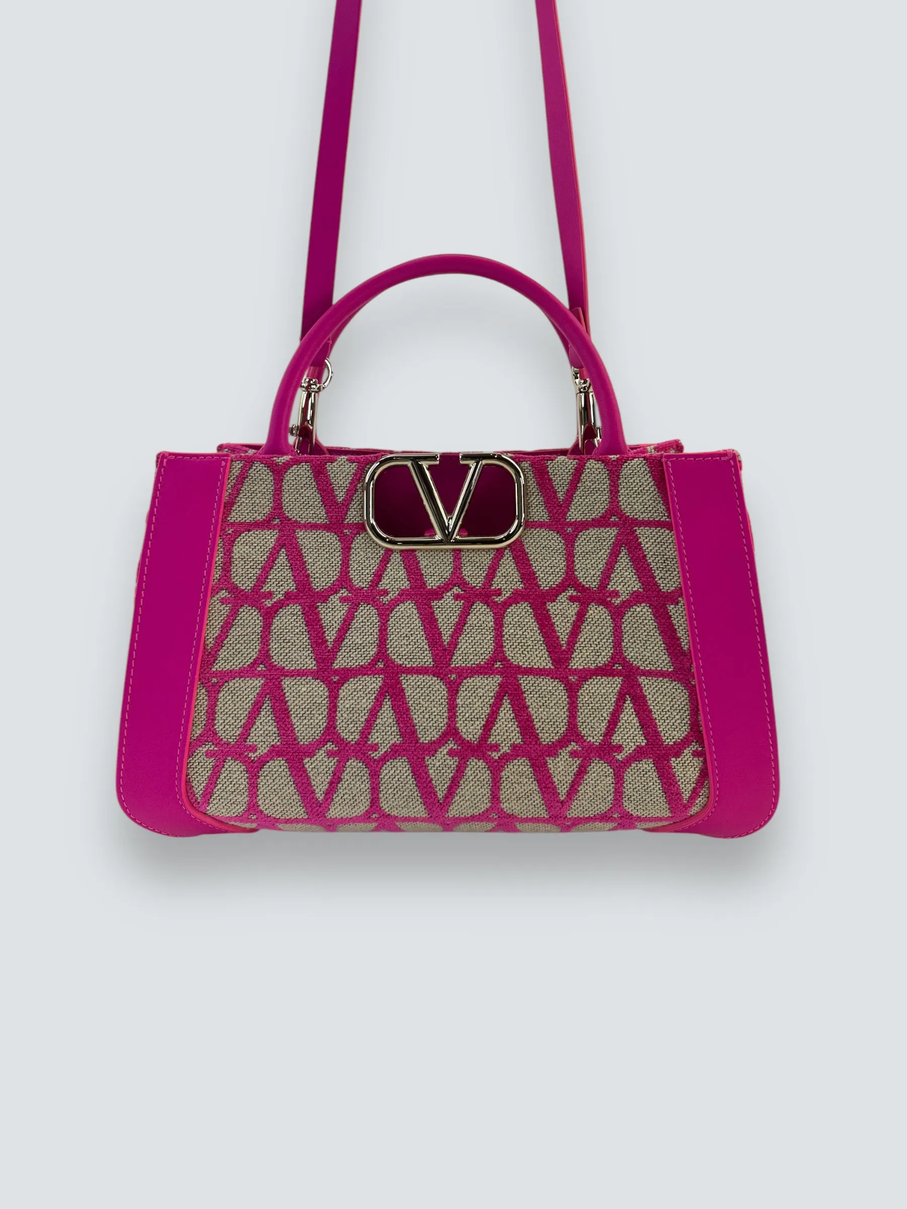 Valentino Garavani VLogo Small Tote Pink Bag