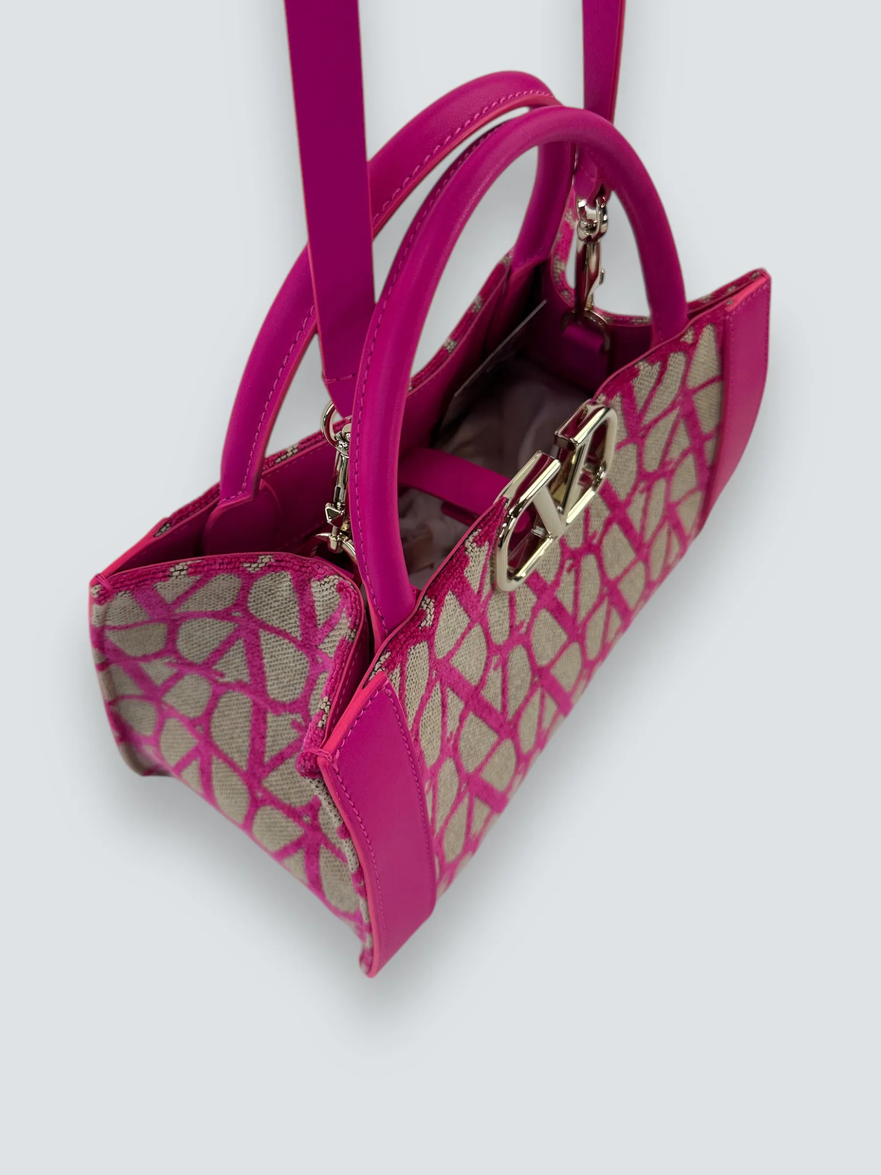 Valentino Garavani VLogo Small Tote Pink Bag
