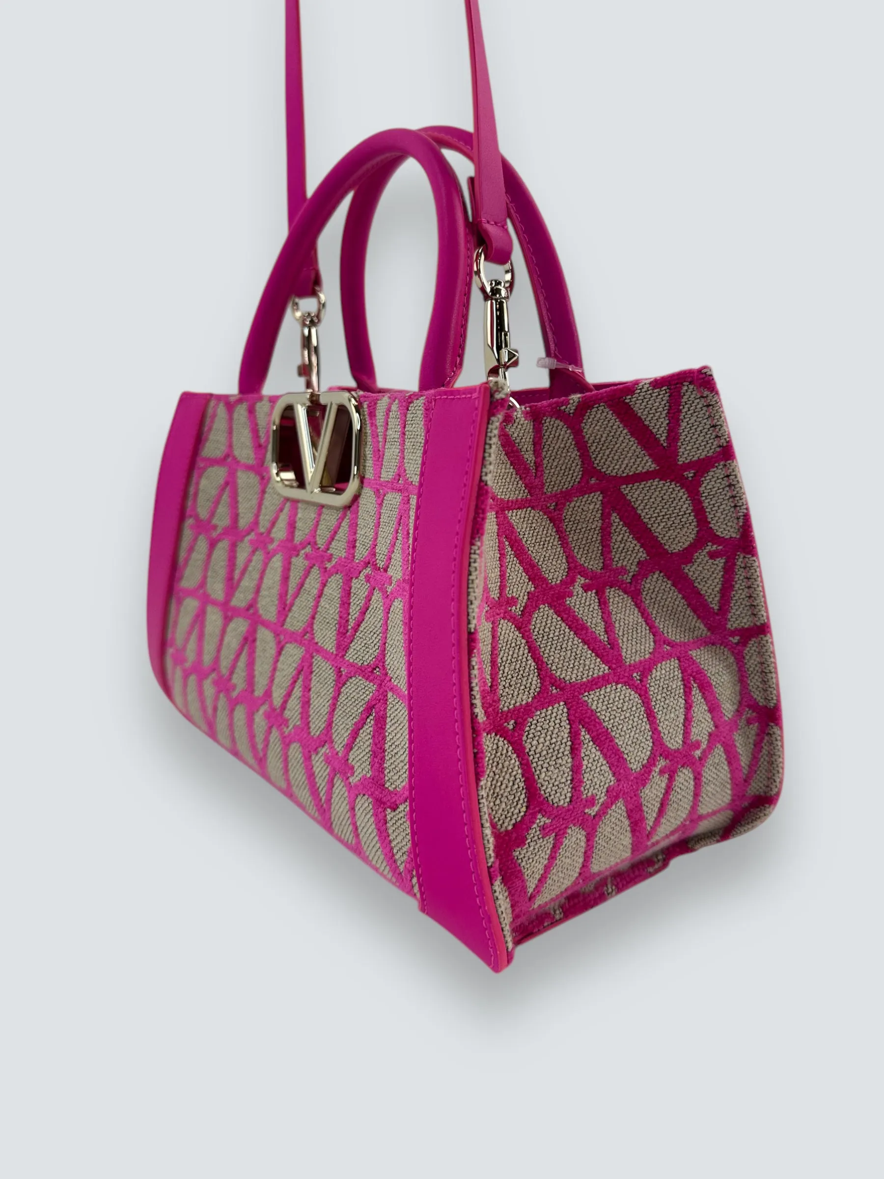 Valentino Garavani VLogo Small Tote Pink Bag