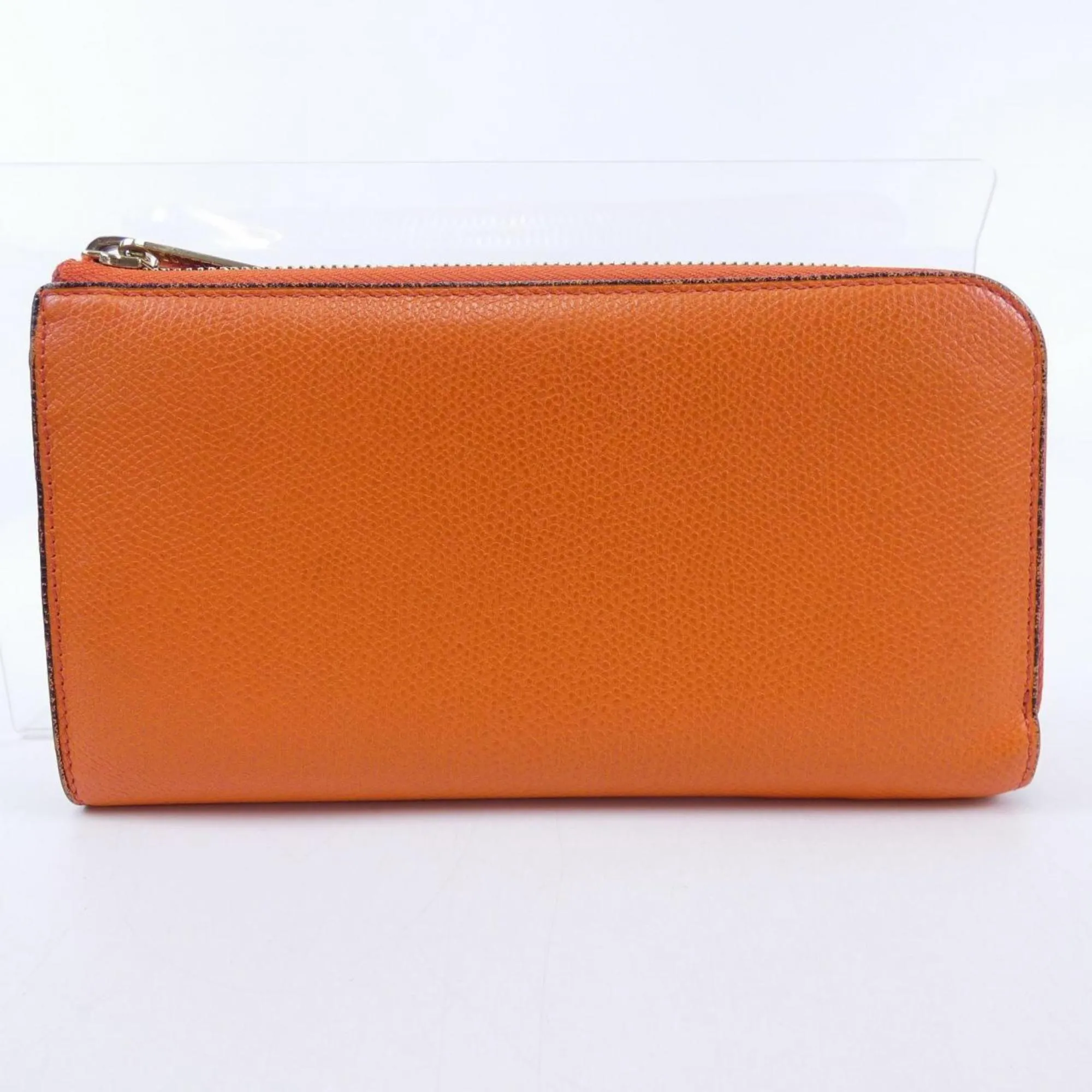 Valextra Leather Long Wallet (Bi-Fold) (Pre-Owned)