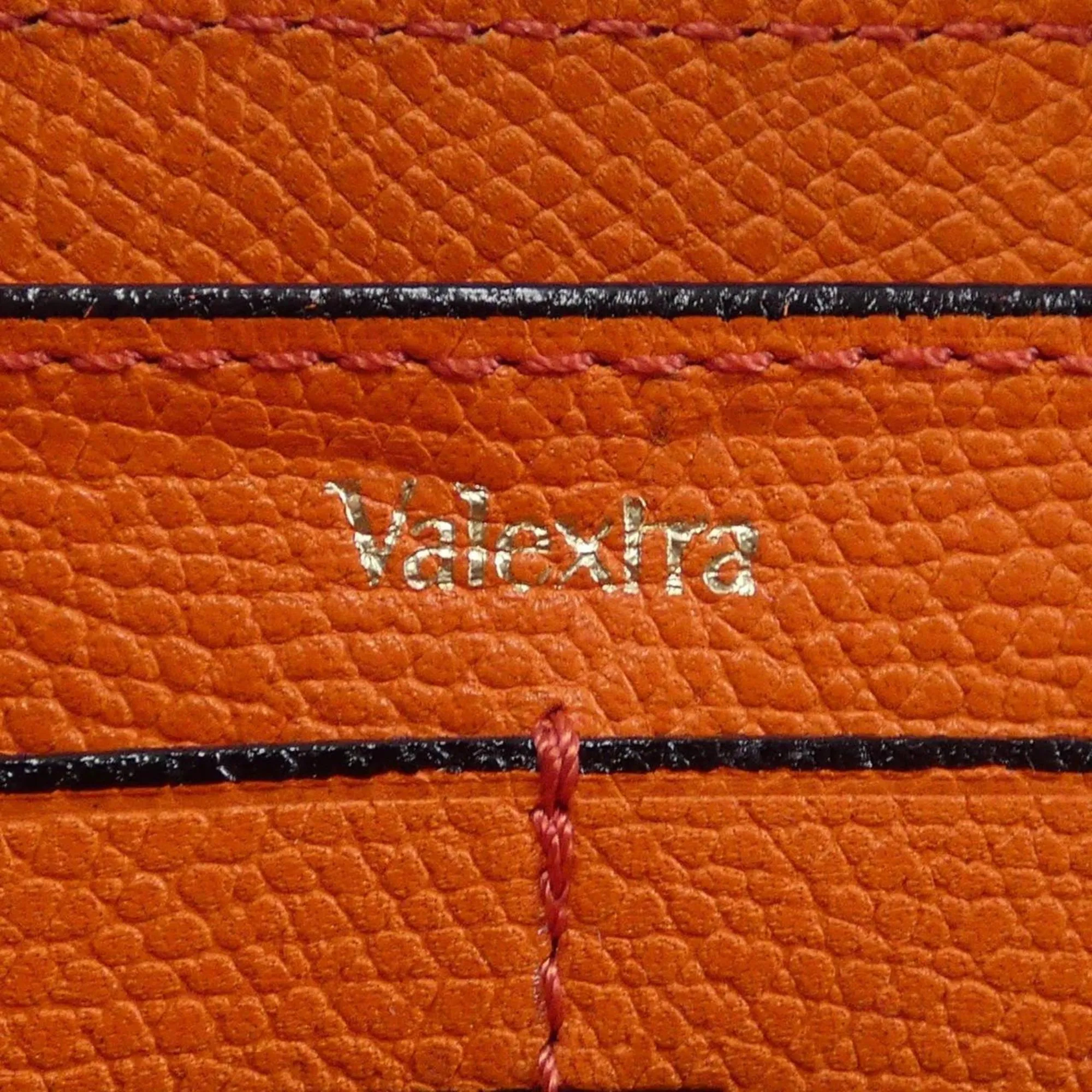 Valextra Leather Long Wallet (Bi-Fold) (Pre-Owned)