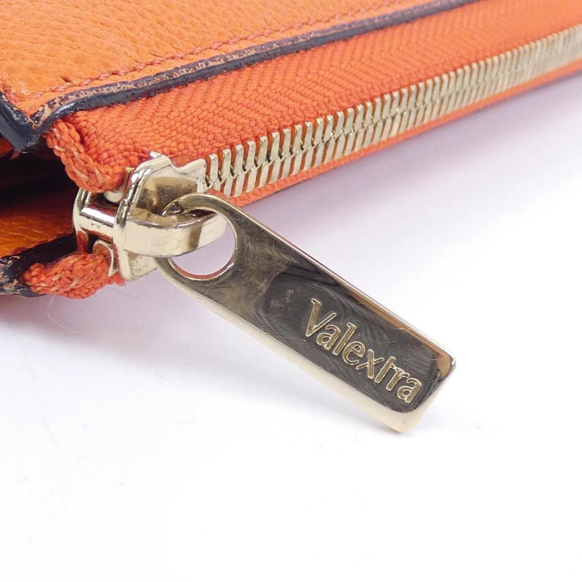 Valextra Leather Long Wallet (Bi-Fold) (Pre-Owned)