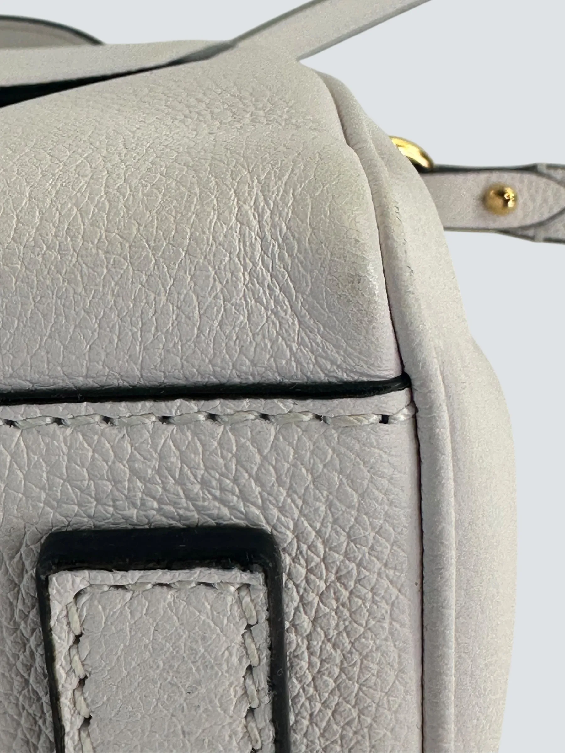 Versace White Leather Medusa Handbag