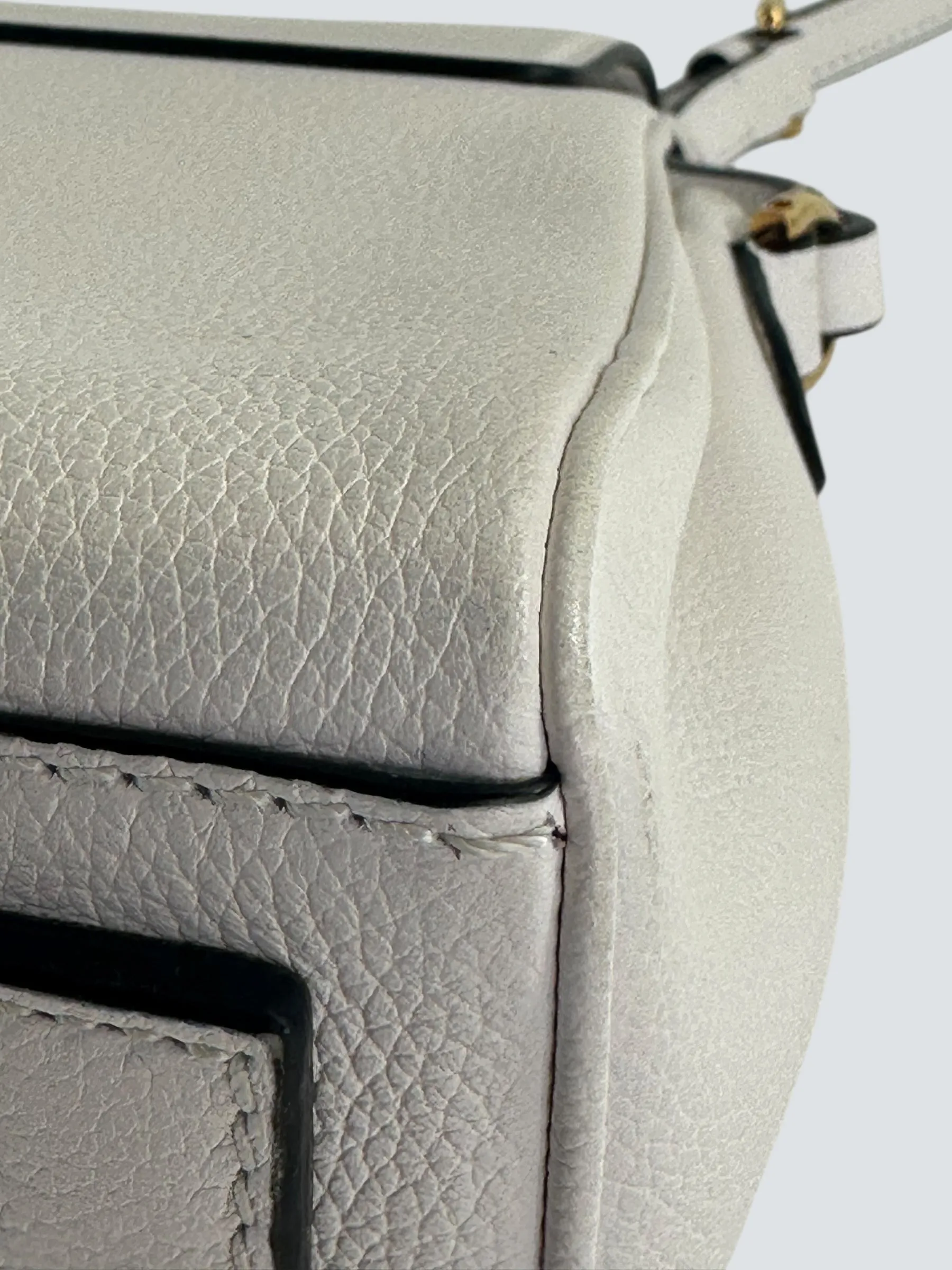 Versace White Leather Medusa Handbag