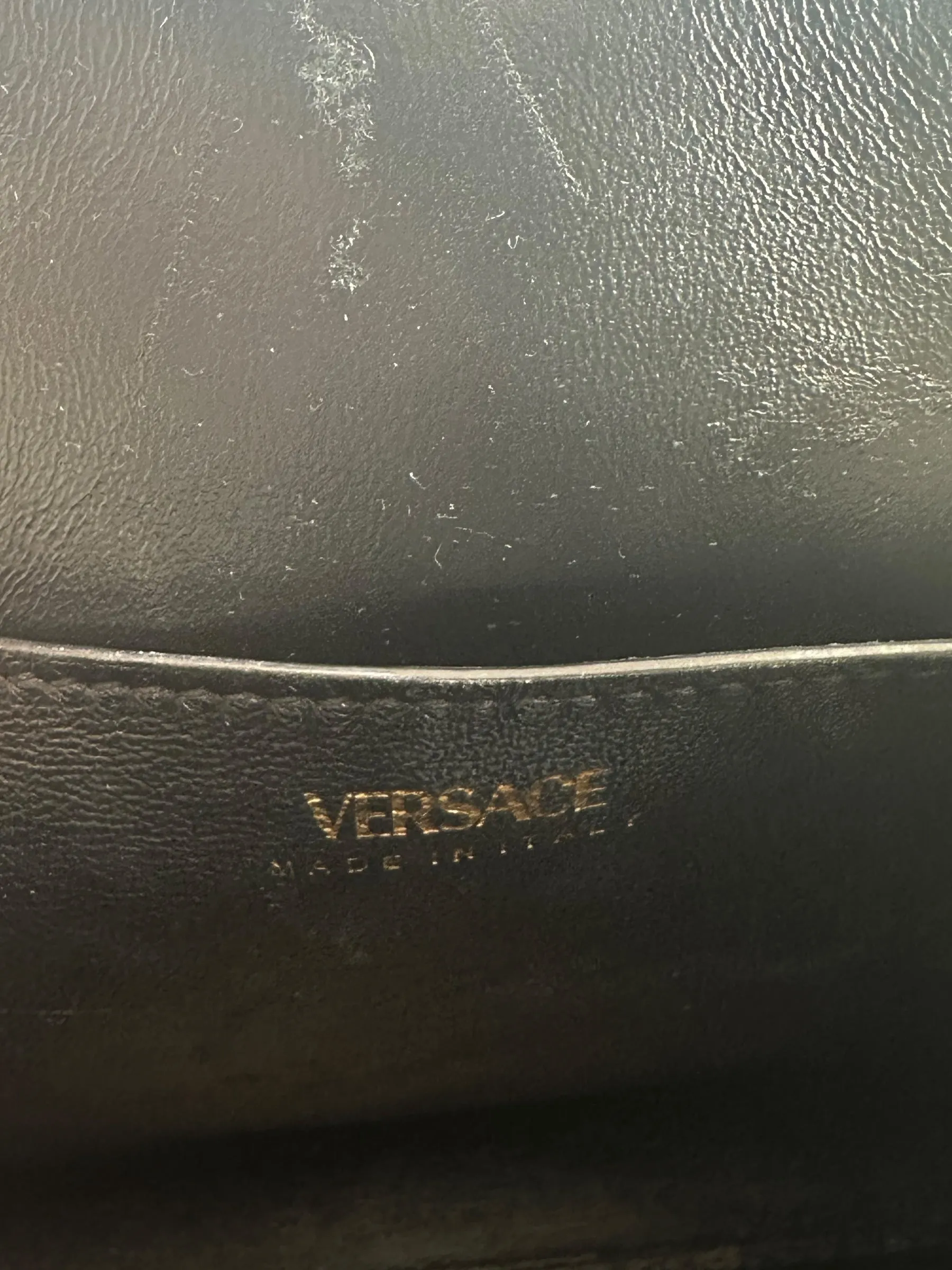 Versace White Leather Medusa Handbag