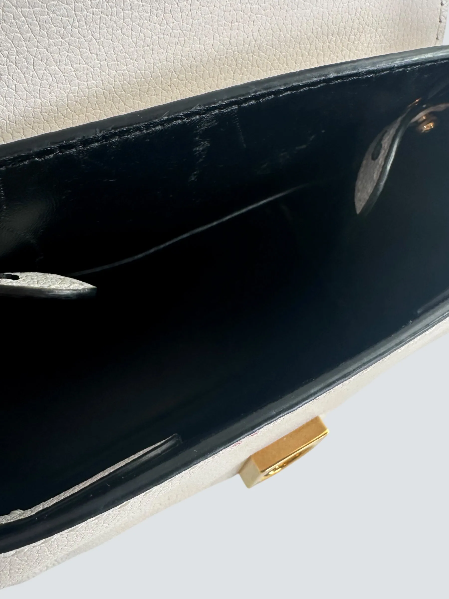 Versace White Leather Medusa Handbag