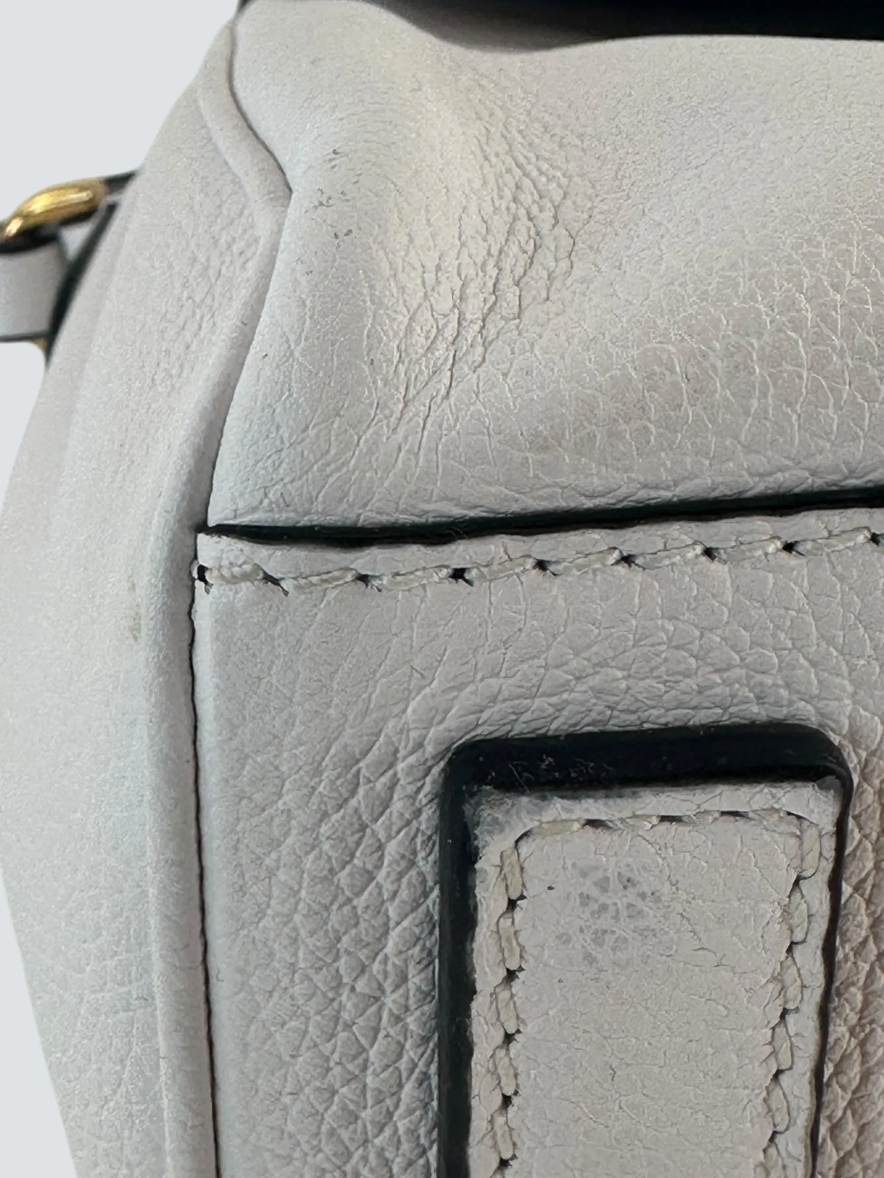 Versace White Leather Medusa Handbag