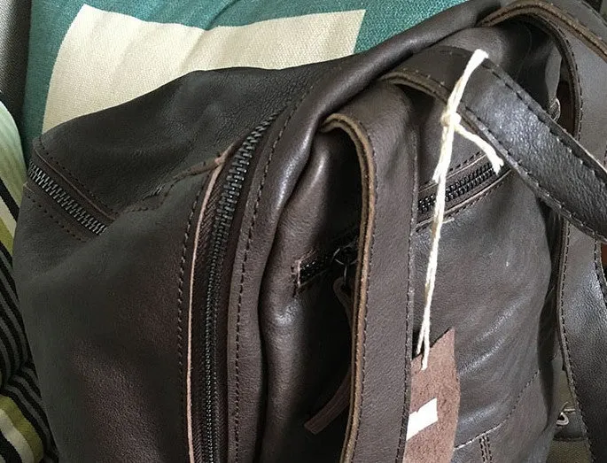 Vintage LEATHER WOMEN Barrel Backpacks School Bucket Backpacks FOR WOMEN