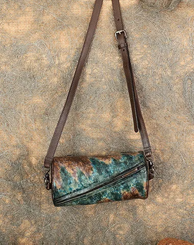 Vintage Leather Womens Barrel Shoulder Bags Bucket Crossbody Purse for Women
