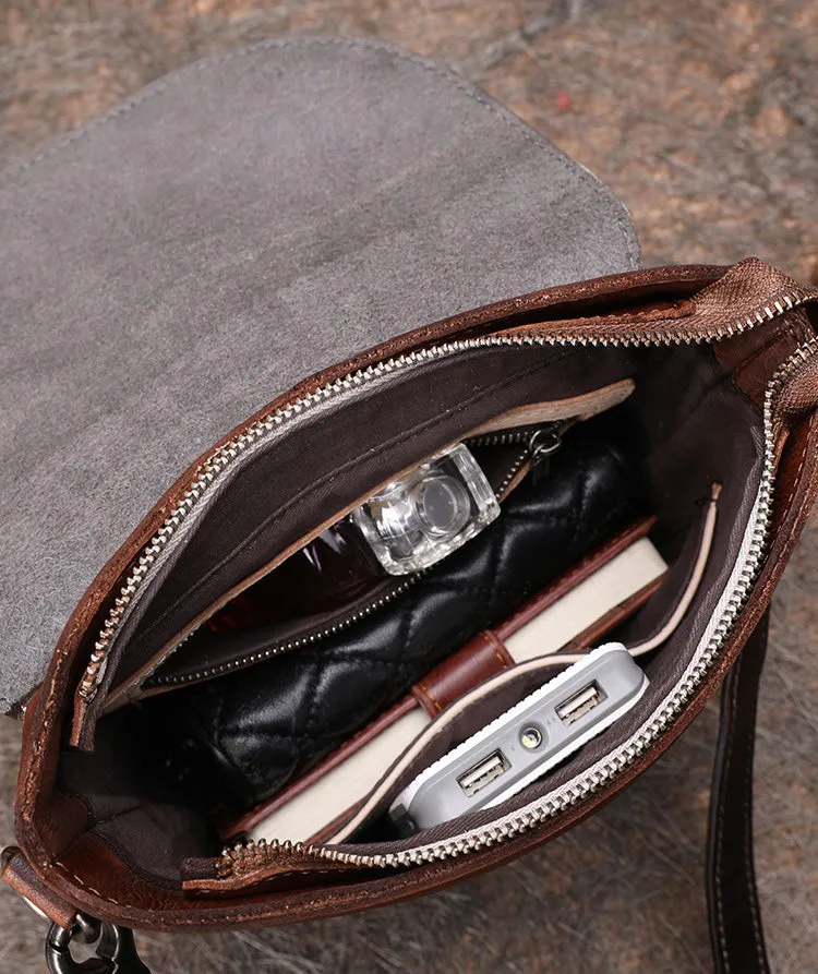 Vintage Leather Womens Bucket Green Shoulder Bag Handmade Barrel Crossbody Purse for Ladies