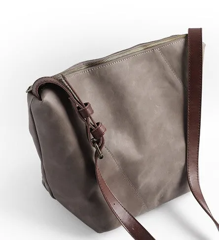 Vintage LEATHER WOMENs Bucket SHOULDER BAG Barrel Crossbody Purse FOR WOMEN