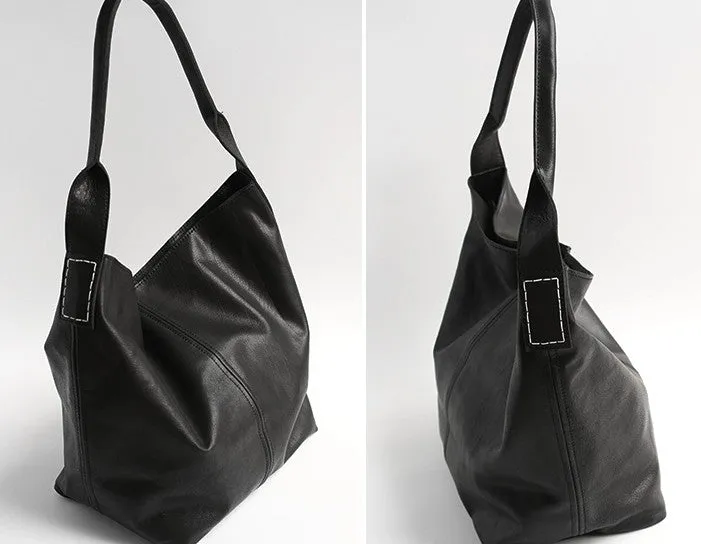 Vintage LEATHER WOMENs Large Bucket SHOULDER BAG Barrel Purse FOR WOMEN