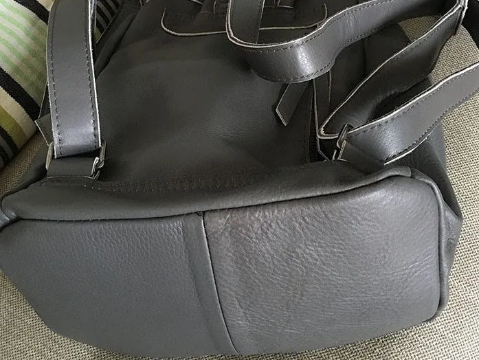 Vintage Soft LEATHER WOMEN Bucket Backpack School Backpack FOR WOMEN