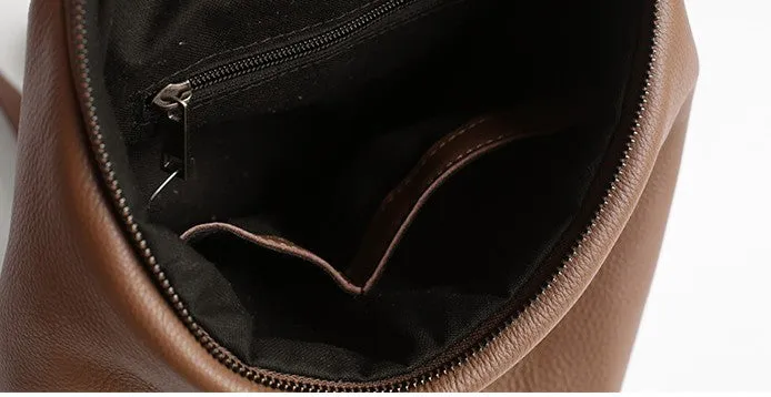 Vintage Soft LEATHER WOMEN Bucket Backpack School Backpack FOR WOMEN