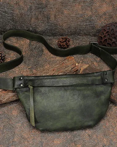 Vintage Women Leather Waist Bag Fanny Pack Handmade Hip Packs for Women