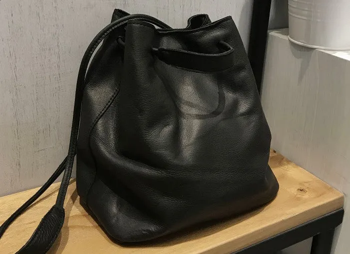 Vintage WOMENs LEATHER Bucket Purse Bucket Shoulder Purse FOR WOMEN