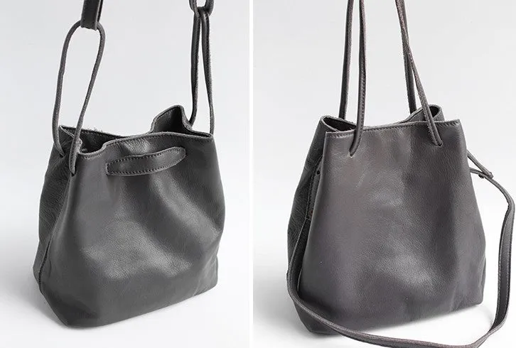 Vintage WOMENs LEATHER Bucket Purse Bucket Shoulder Purse FOR WOMEN
