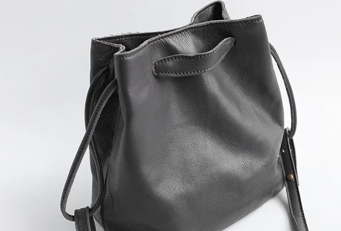 Vintage WOMENs LEATHER Bucket Purse Bucket Shoulder Purse FOR WOMEN