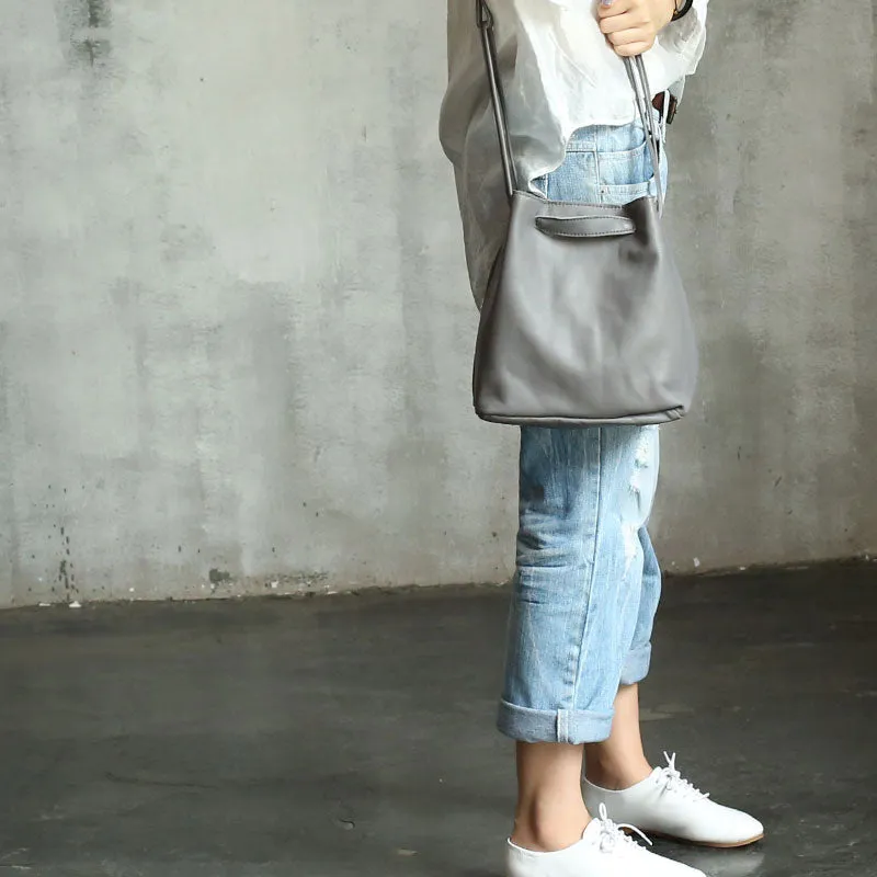 Vintage WOMENs LEATHER Bucket Purse Bucket Shoulder Purse FOR WOMEN