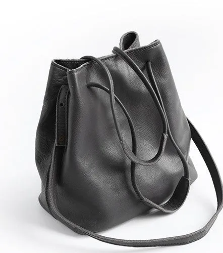 Vintage WOMENs LEATHER Bucket Purse Bucket Shoulder Purse FOR WOMEN