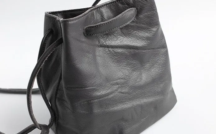 Vintage WOMENs LEATHER Bucket Purse Bucket Shoulder Purse FOR WOMEN