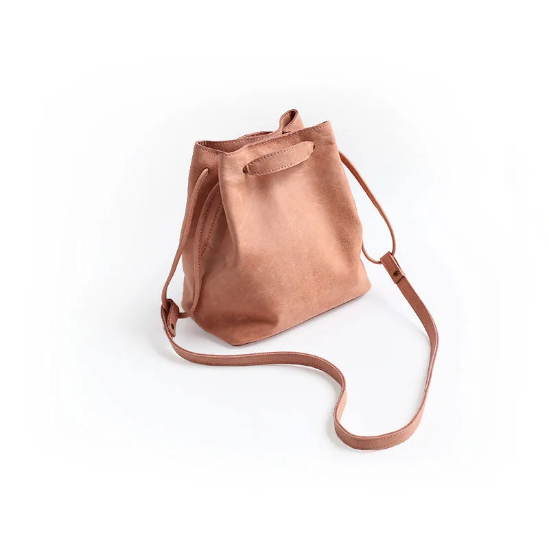 Vintage WOMENs LEATHER Bucket Purse Bucket Shoulder Purse FOR WOMEN