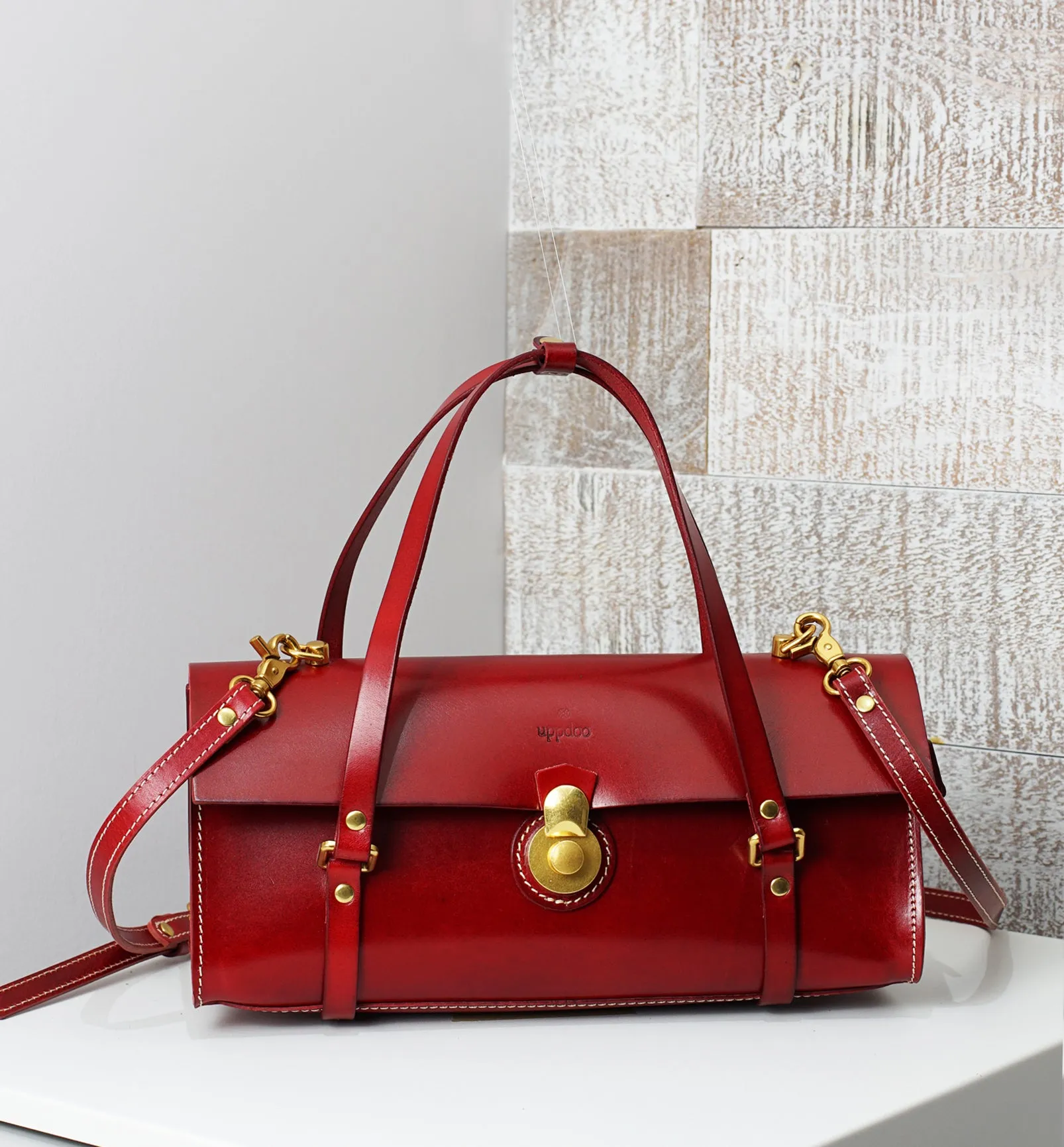 Vive 2.0 Classic Baguette Satchel- Bordeaux