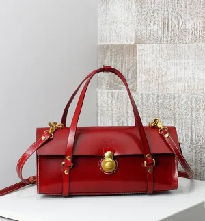 Vive 2.0 Classic Baguette Satchel- Bordeaux
