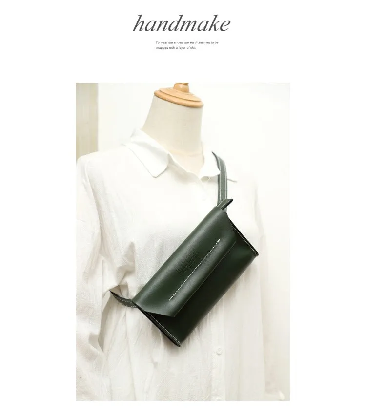 Women LEATHER Fanny Pack Cute WOMEN Brown Sling Bag Small Waist BAG FOR WOMEN