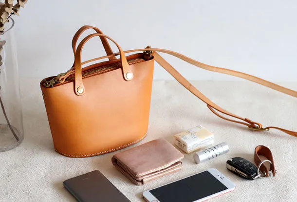 Womens Leather Bucket Bag Shopper Bag Leather Handbag Shoulder Bag for Women