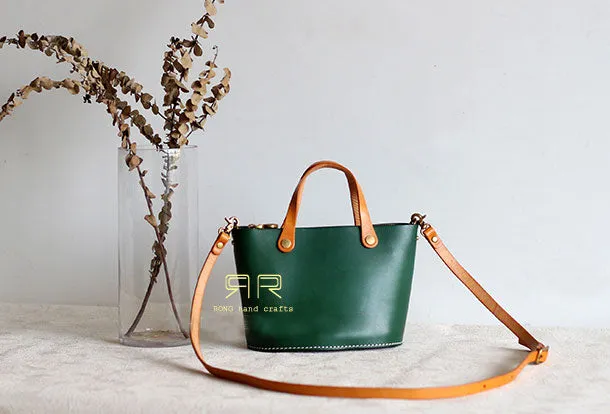 Womens Leather Bucket Bag Shopper Bag Leather Handbag Shoulder Bag for Women