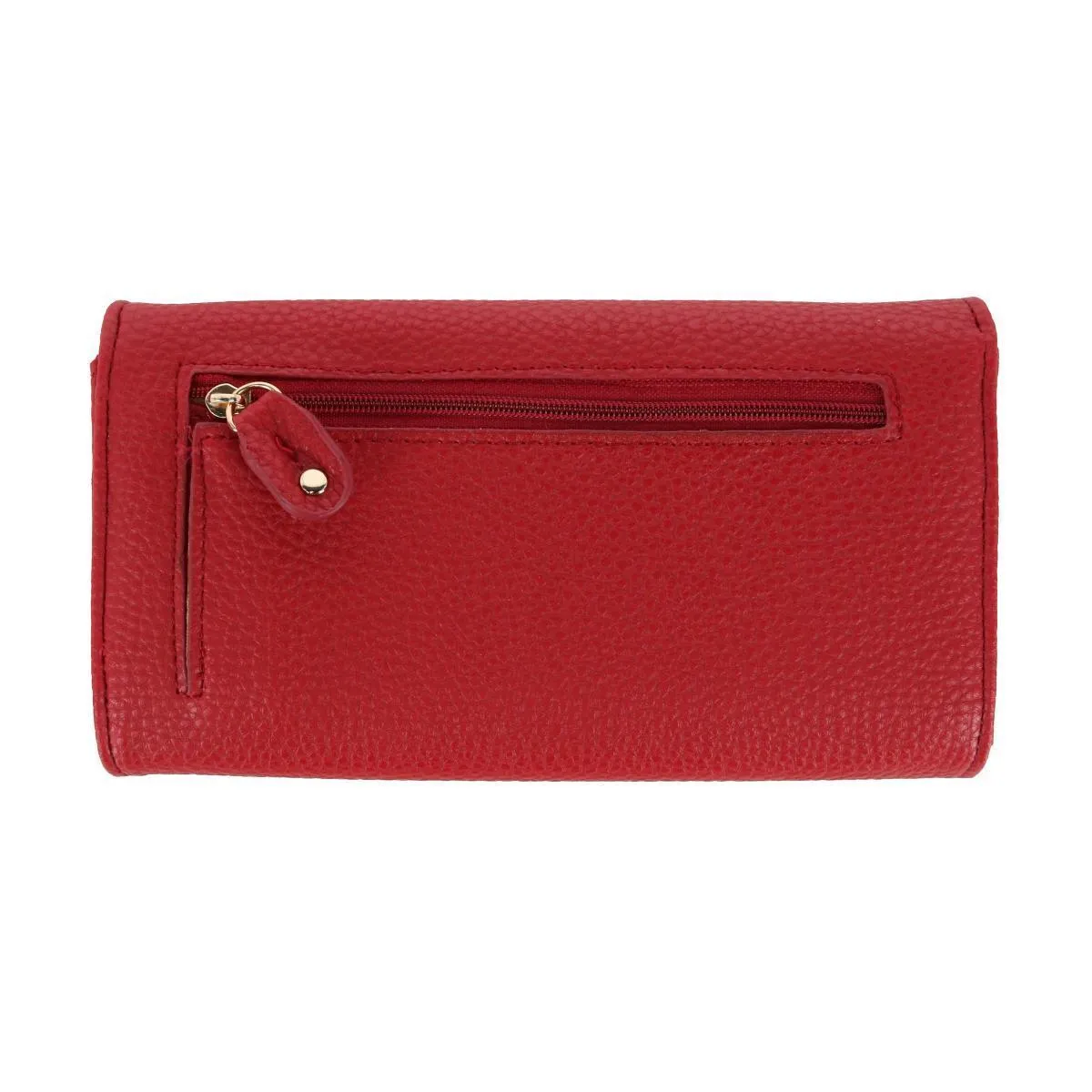 Women's Solid Colored Vegan Leather Bianca Clutch Wallet