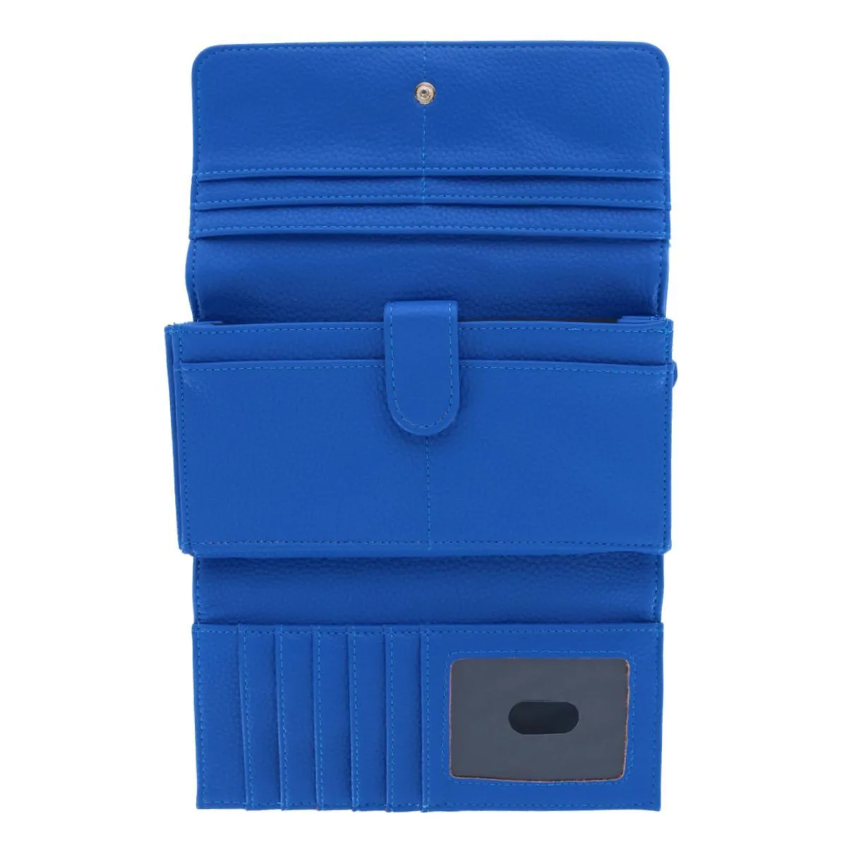 Women's Solid Colored Vegan Leather Bianca Clutch Wallet