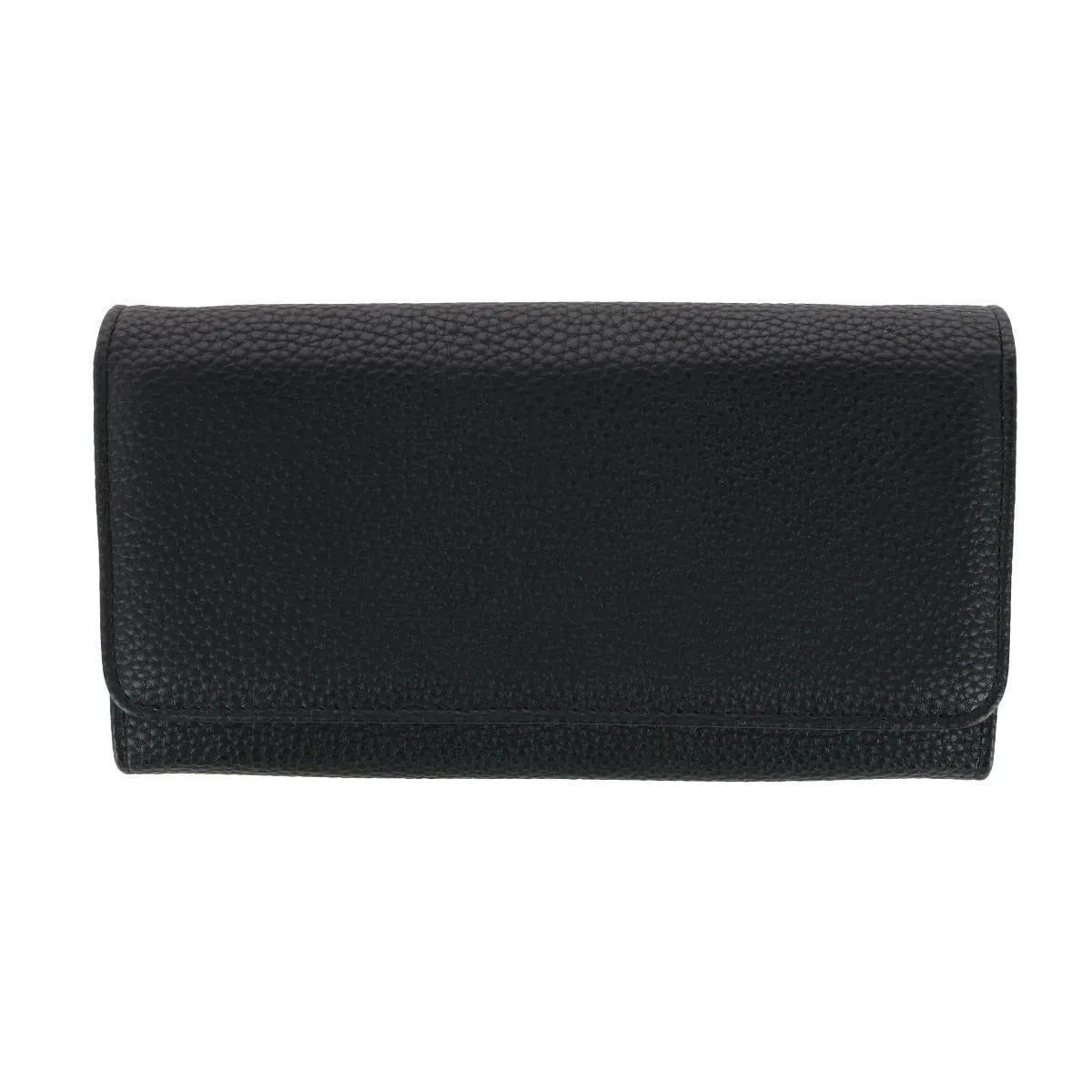 Women's Solid Colored Vegan Leather Bianca Clutch Wallet