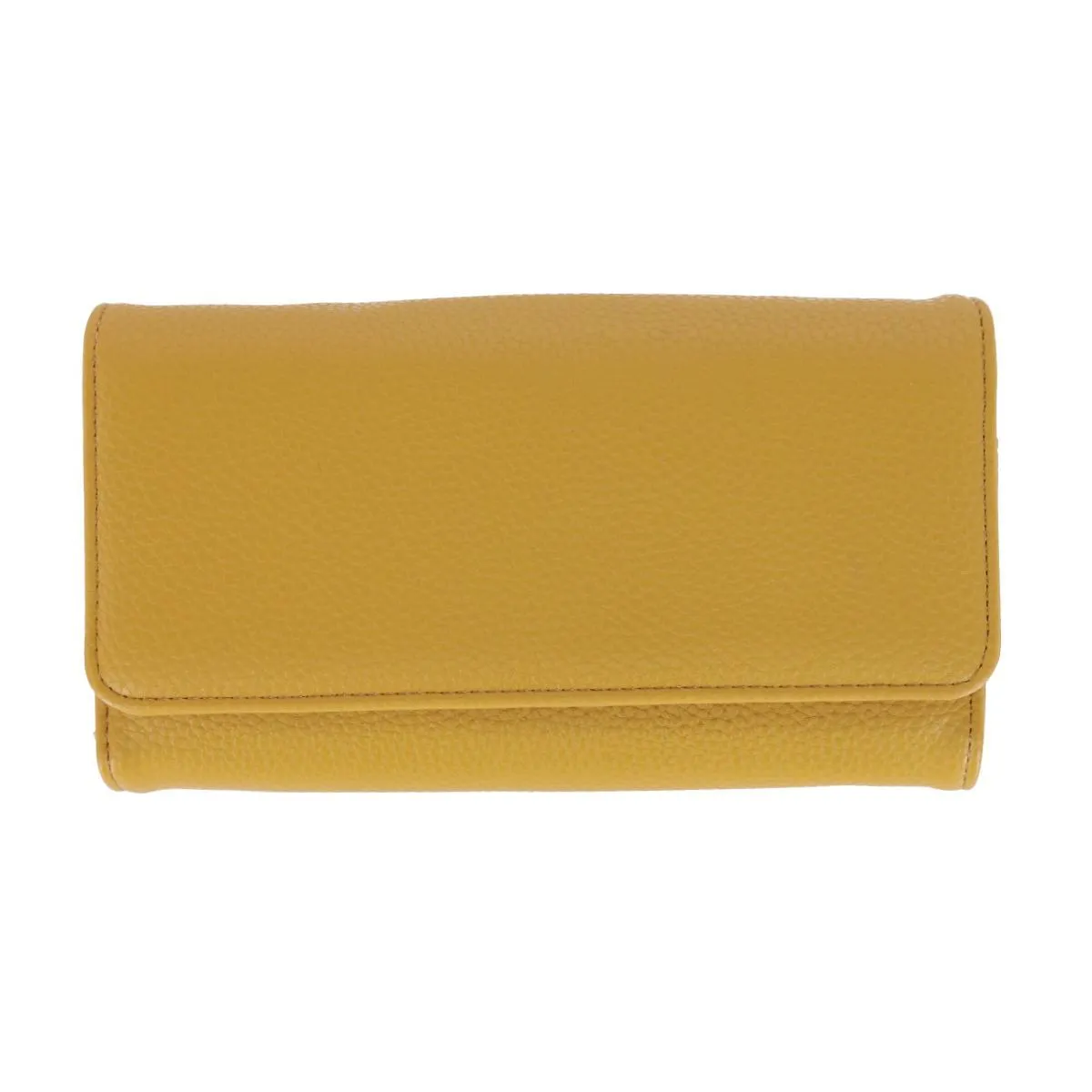 Women's Solid Colored Vegan Leather Bianca Clutch Wallet