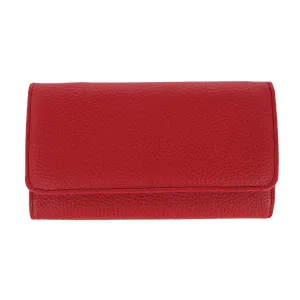 Women's Solid Colored Vegan Leather Bianca Clutch Wallet