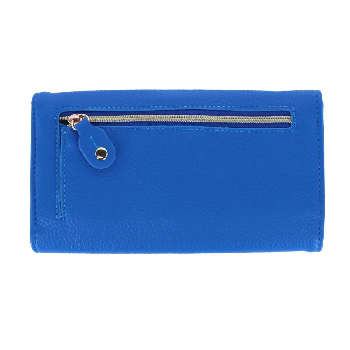 Women's Solid Colored Vegan Leather Bianca Clutch Wallet