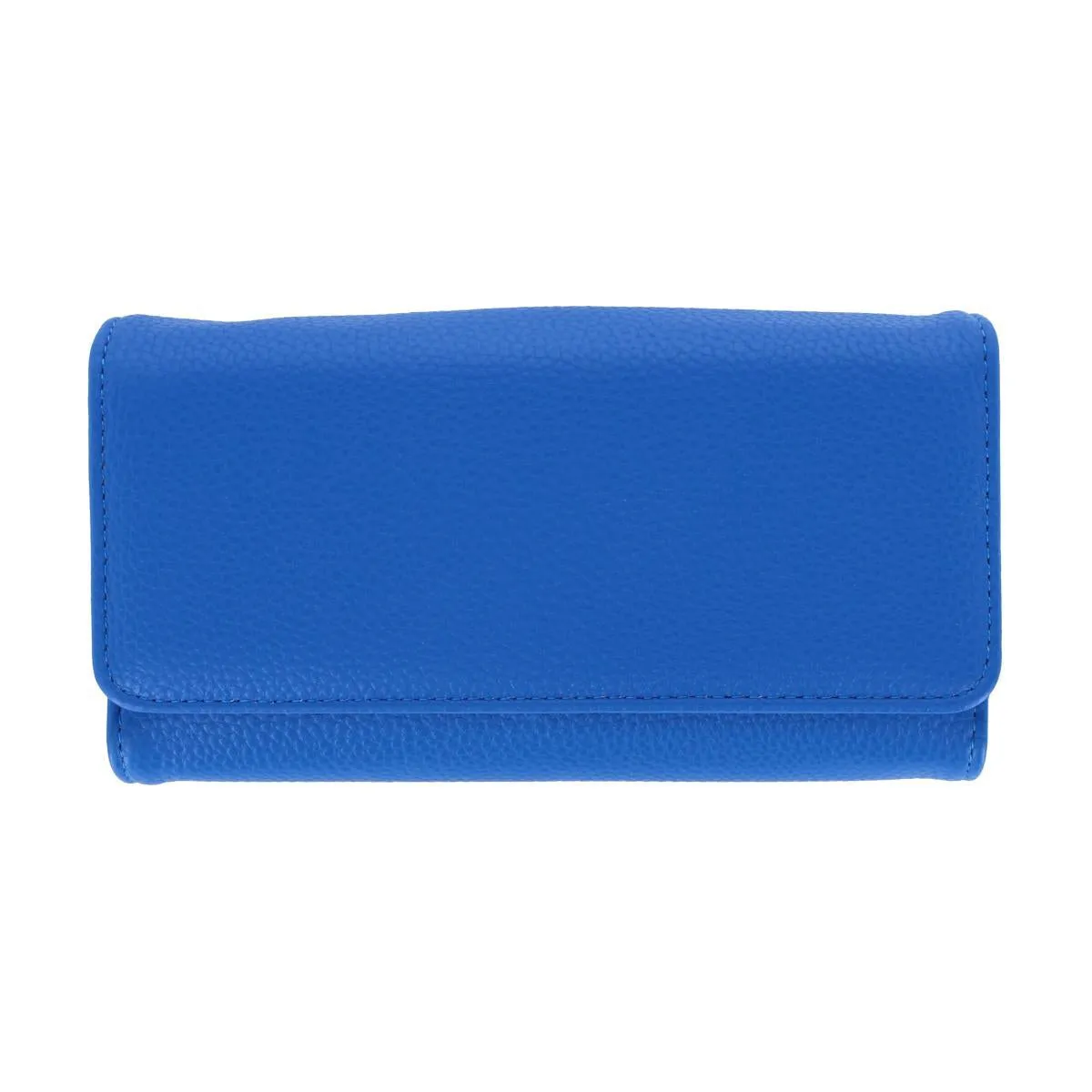 Women's Solid Colored Vegan Leather Bianca Clutch Wallet