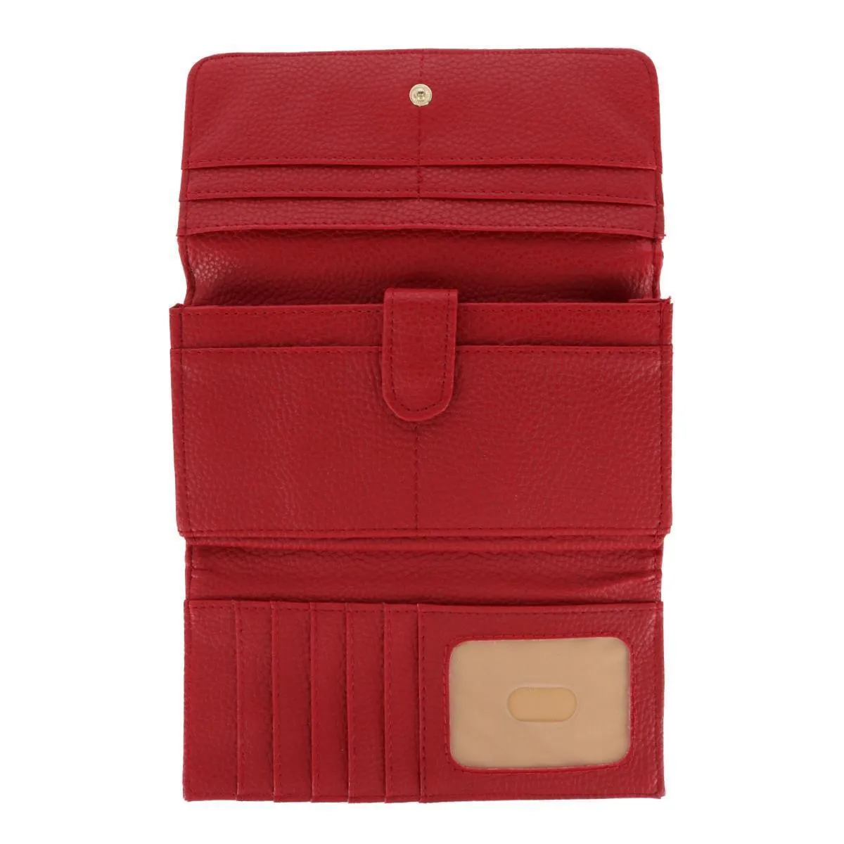 Women's Solid Colored Vegan Leather Bianca Clutch Wallet